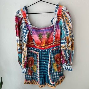 COPY - FARM RIO SUMMER STITCHES ROMPER M